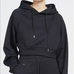 Lune Katie Cropped Hoodie, Black, M